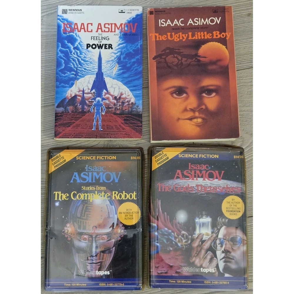 Lot Of 4 Isaac Asimov Audiobooks Cassettes Tapes - 2 Sealed Rare Science Fiction